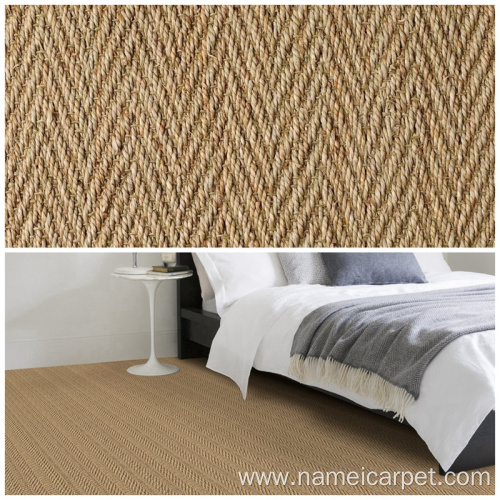 Wall to wall natural seagrass carpet floor covering